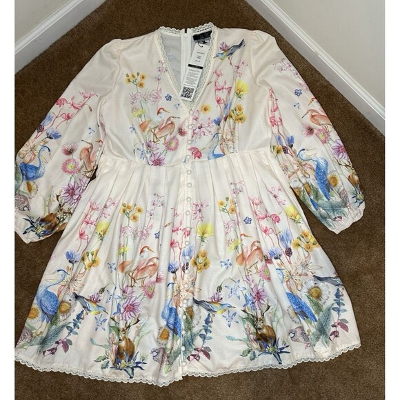 Dalia MacPhee Women's Pink Floral Button-Down Belted Dress Size XL NWT - Picture 2 of 16